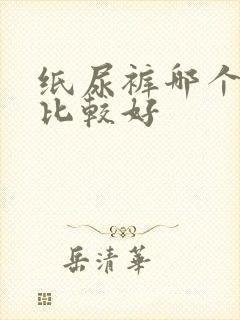 纸尿裤哪个品牌比较好