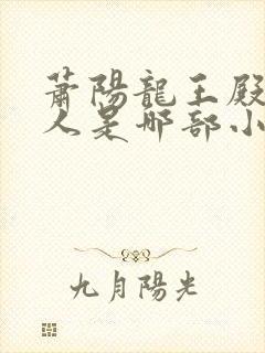 萧阳龙王殿创始人是哪部小说里的