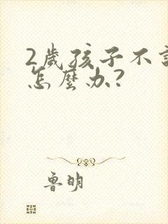 2岁孩子不说话怎么办?