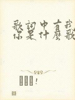歌词中有我在等你是什么歌