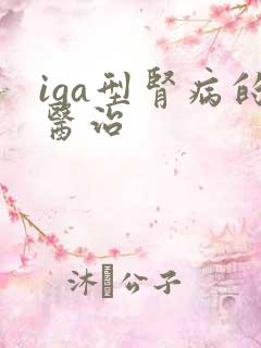 iga型肾病的医治