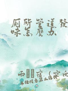 厕所管道发出臭味怎么办