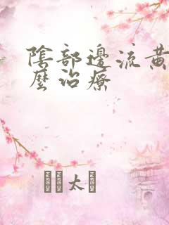 阴部边流黄脓怎么治疗