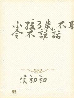 小孩3岁不听指令不说话