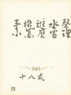 手机进水声音变小怎么处理