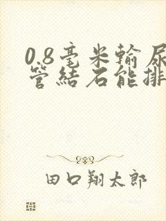 0.8毫米输尿管结石能排出来吗