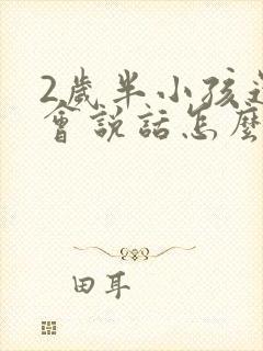 2岁半小孩还不会说话怎么办呢