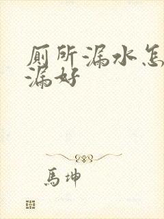 厕所漏水怎么补漏好