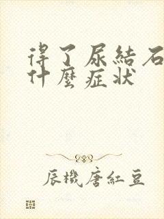 得了尿结石会有什么症状