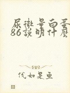 尿微量白蛋白586说明什么问题呢