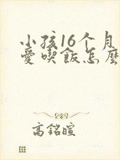 小孩16个月不爱吃饭怎么办