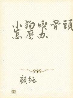 小狗吃骨头拉血怎么办