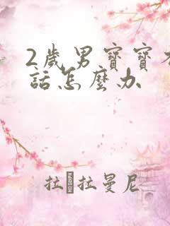 2岁男宝宝不说话怎么办