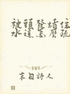 被头发堵住的下水道怎么疏通