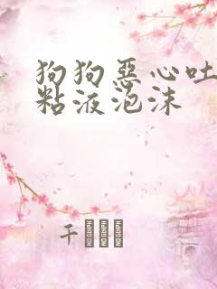 狗狗恶心吐白色粘液泡沫