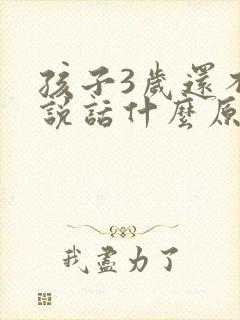 孩子3岁还不会说话什么原因