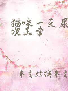 猫咪一天尿尿几次正常