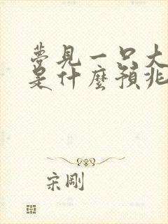 梦见一只大兔子是什么预兆