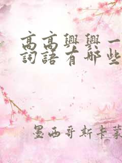 高高兴兴一样的词语有哪些