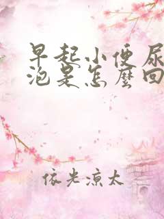 早起小便尿液起泡是怎么回事