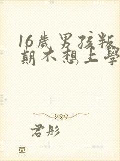 16岁男孩叛逆期不想上学怎么办