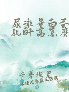 尿微量白蛋白尿肌酐高怎么治