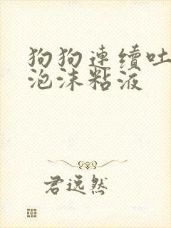 狗狗连续吐白色泡沫粘液