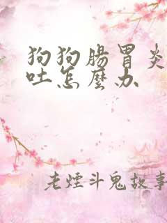 狗狗肠胃炎一直吐怎么办