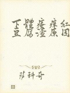 下体瘙痒红肿有豆腐渣原因