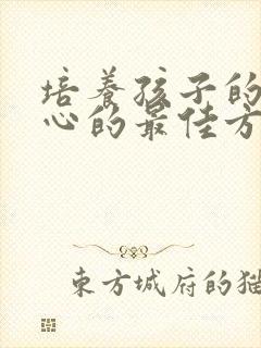 培养孩子的自信心的最佳方法是