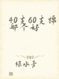 40支60支棉哪个好
