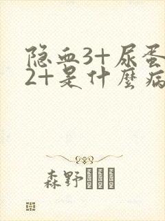 隐血3+尿蛋白2+是什么病