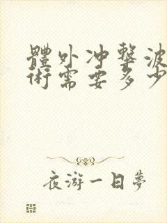 体外冲击波碎石术需要多少钱