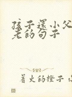 孩子还小父母已老的句子