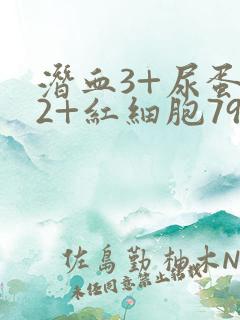 潜血3+尿蛋白2+红细胞79