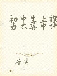 初中生上课注意力不集中什么原因