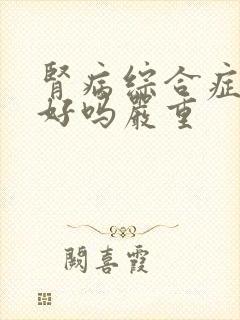 肾病综合症医的好吗严重