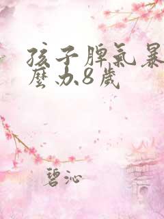 孩子脾气暴躁怎么办8岁