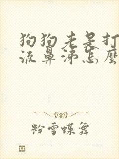 狗狗老是打喷嚏流鼻涕怎么办