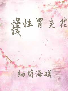 慢性胃炎花多少钱