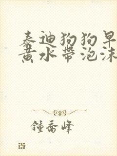 泰迪狗狗早上吐黄水带泡沫