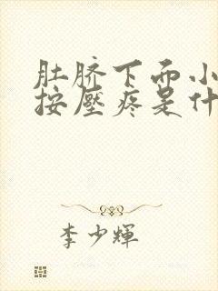 肚脐下面小肚子按压疼是什么原因