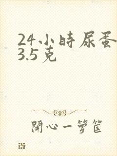 24小时尿蛋白3.5克