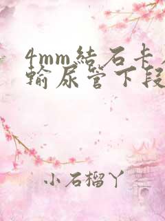 4mm结石卡在输尿管下段怎么办