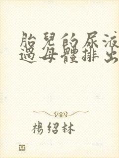 胎儿的尿液会通过母体排出吗