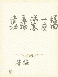 清鼻涕一样的分泌物怎么回事