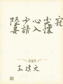 陆少心尖宠:甜妻请入怀