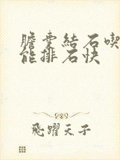 胆囊结石吃啥药能排石快