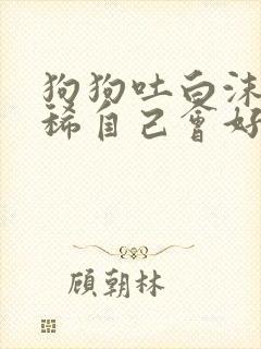 狗狗吐白沫又拉稀自己会好吗