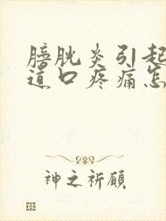 膀胱炎引起下尿道口疼痛怎么治疗